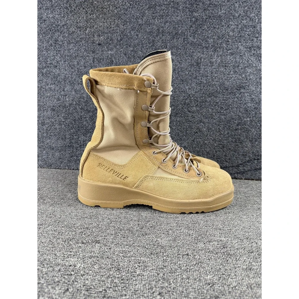 Belleville 330 DES ST Boots Mens 8.5 Beige Brown Suede Combat Work Vibram